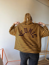 T-shirt marinière ICONIC Moutarde + Chocolat
