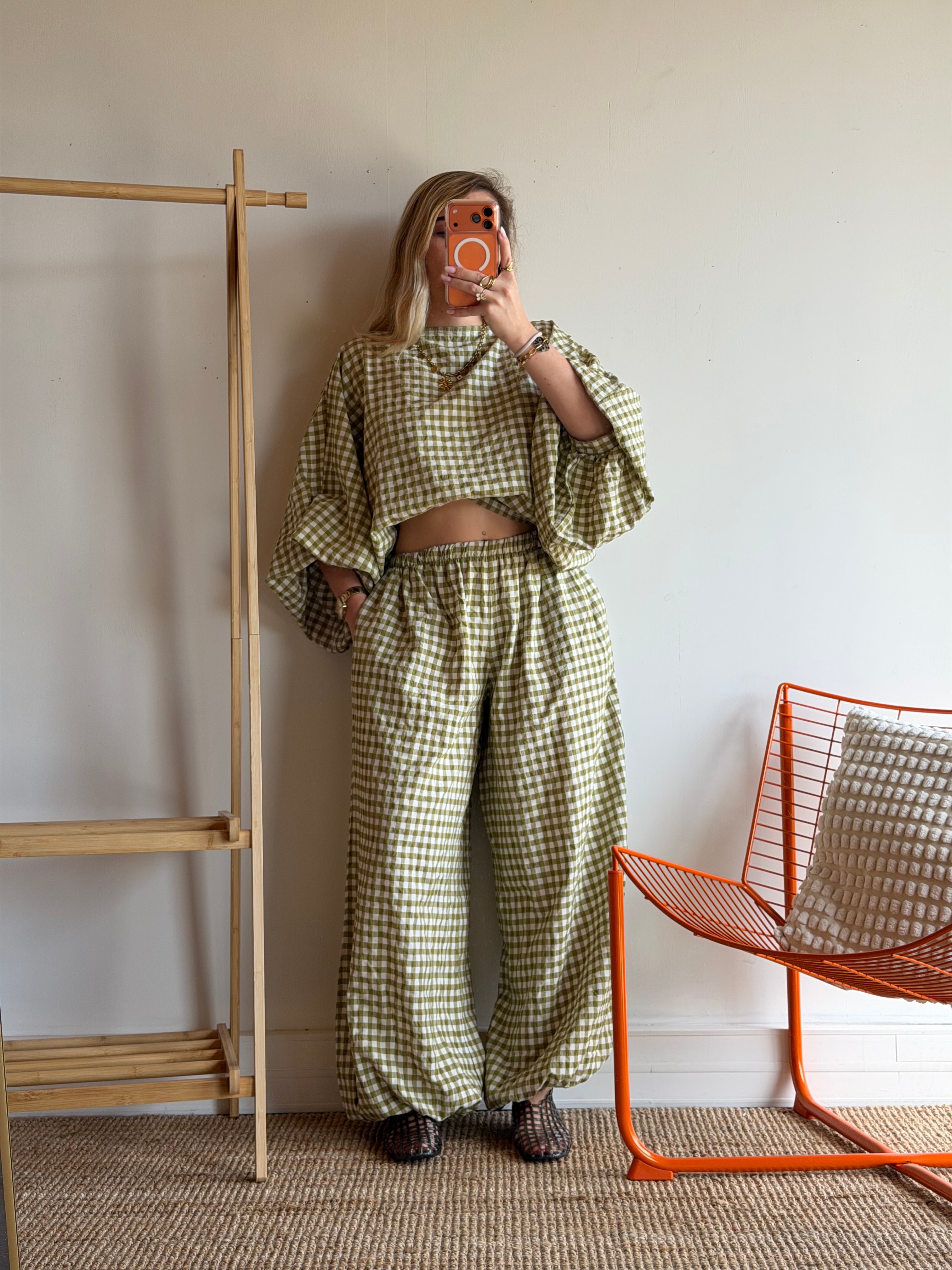 Pantalon DIANE Vert anis