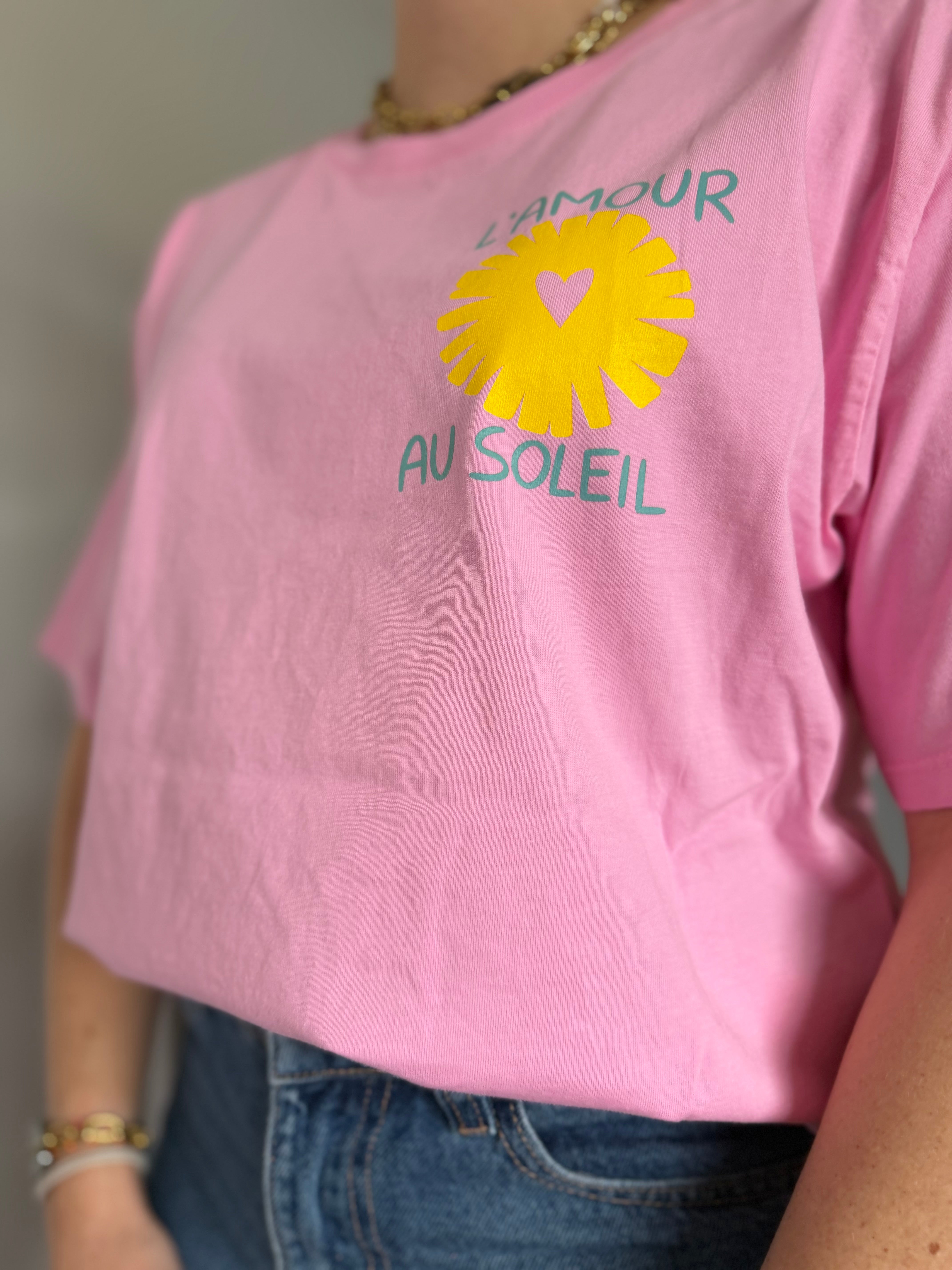 T-shirt AMOUR AU SOLEIL Rose