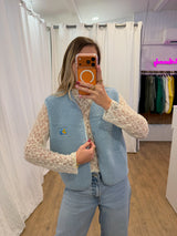Gilet sans manches ANNA Bleu ciel