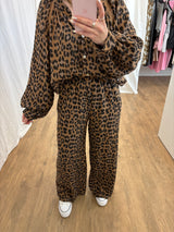 Pantalon LYA Léopard Camel