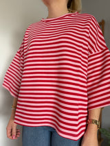 T-shirt marinière ICONIC Rouge + Rose