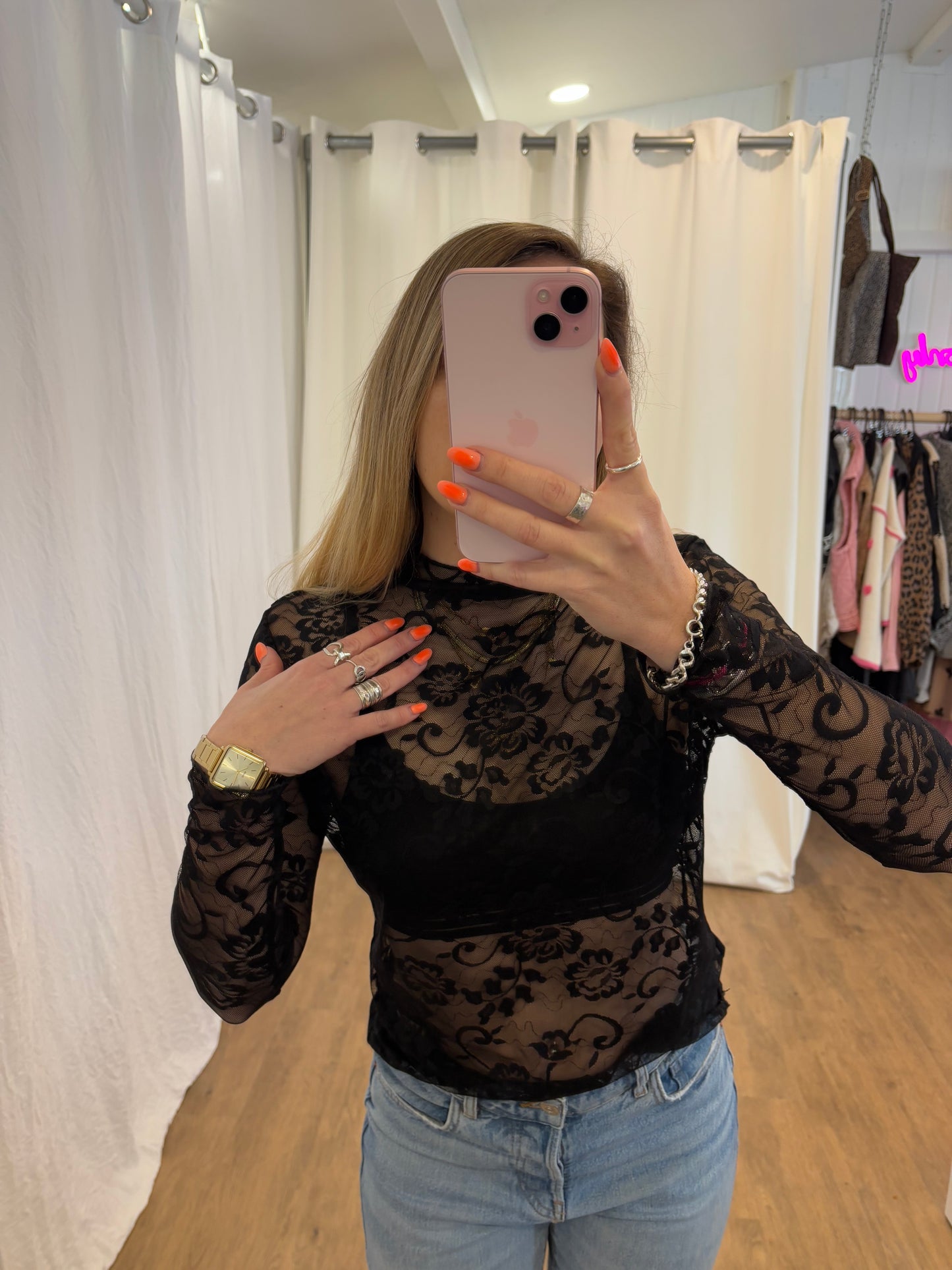 Top dentelle CINDY Noir