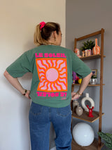 T-shirt SOLEIL (NEW FLUO) Vert bouteille