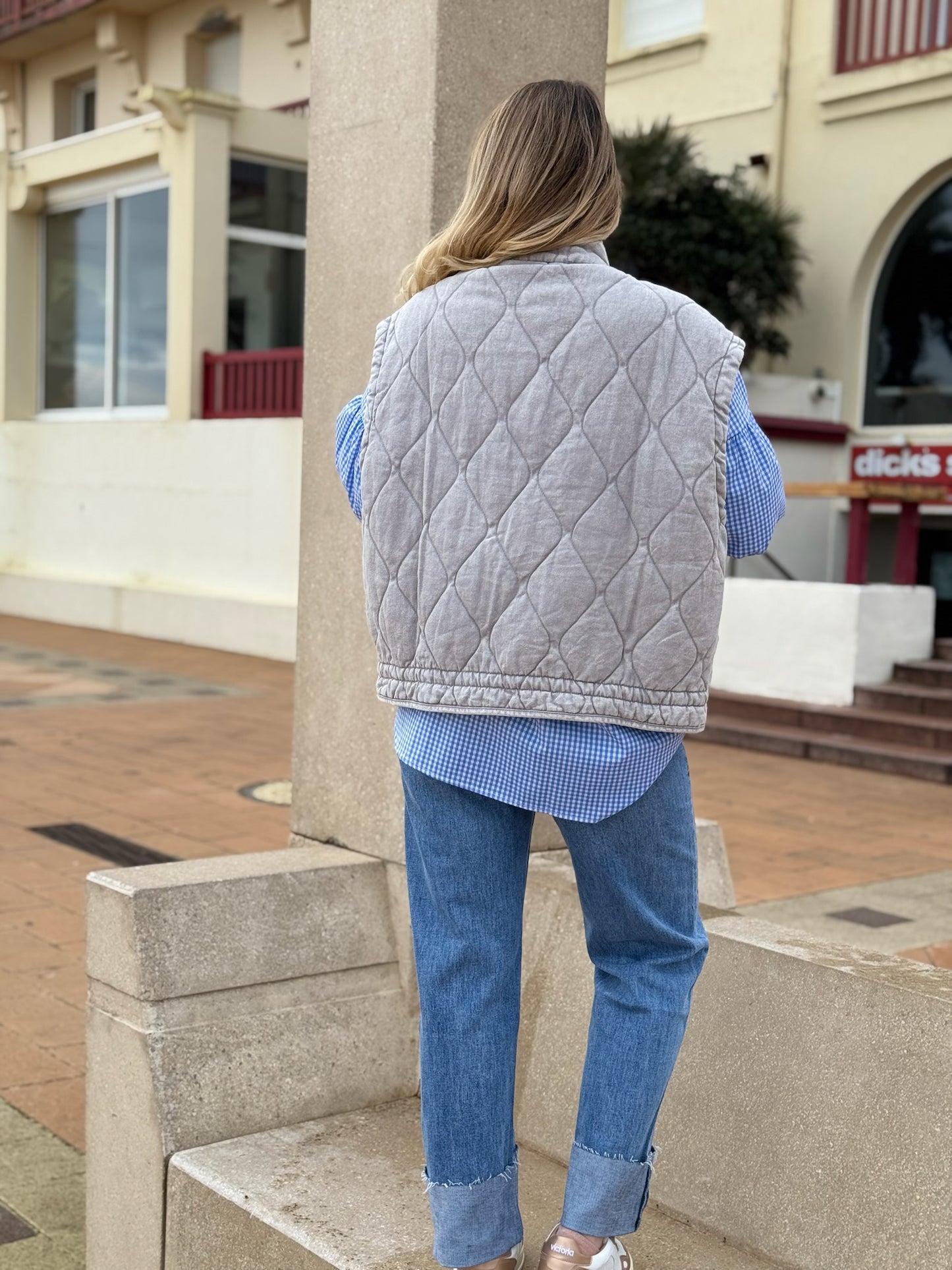 Veste sans manches matelassée DIDI Gris clair