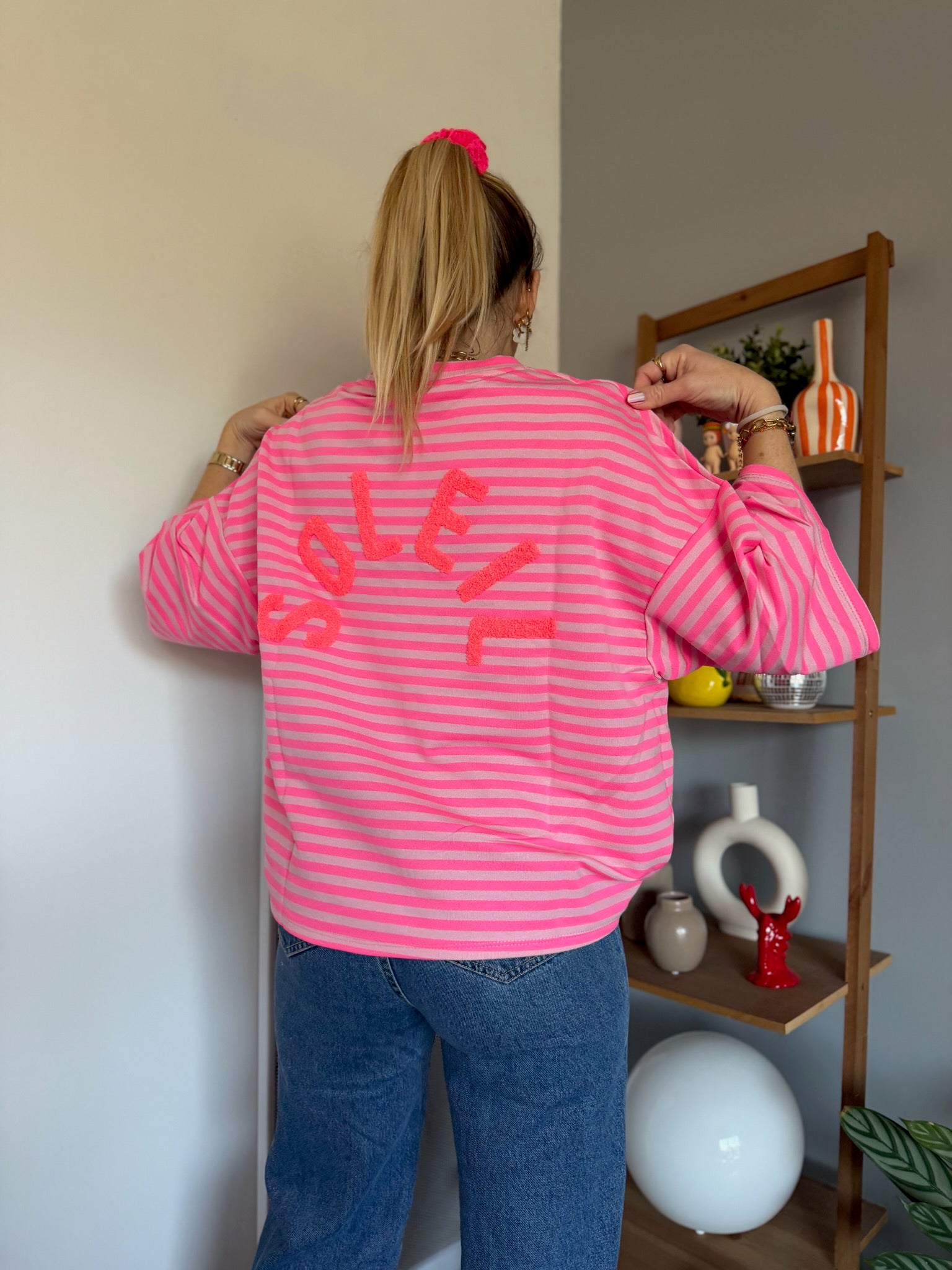 T-shirt marinière SOLEIL Rose + Rose