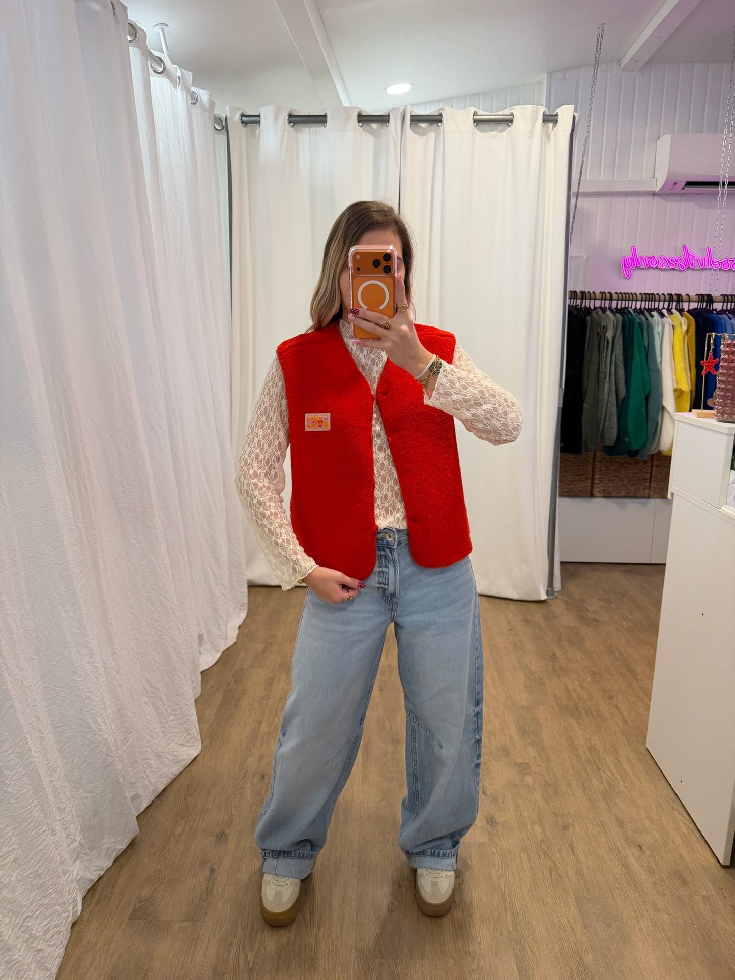 Gilet sans manches NINA Rouge