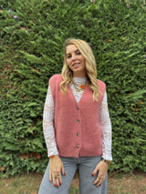 24 - Gilet TOM - Vieux rose