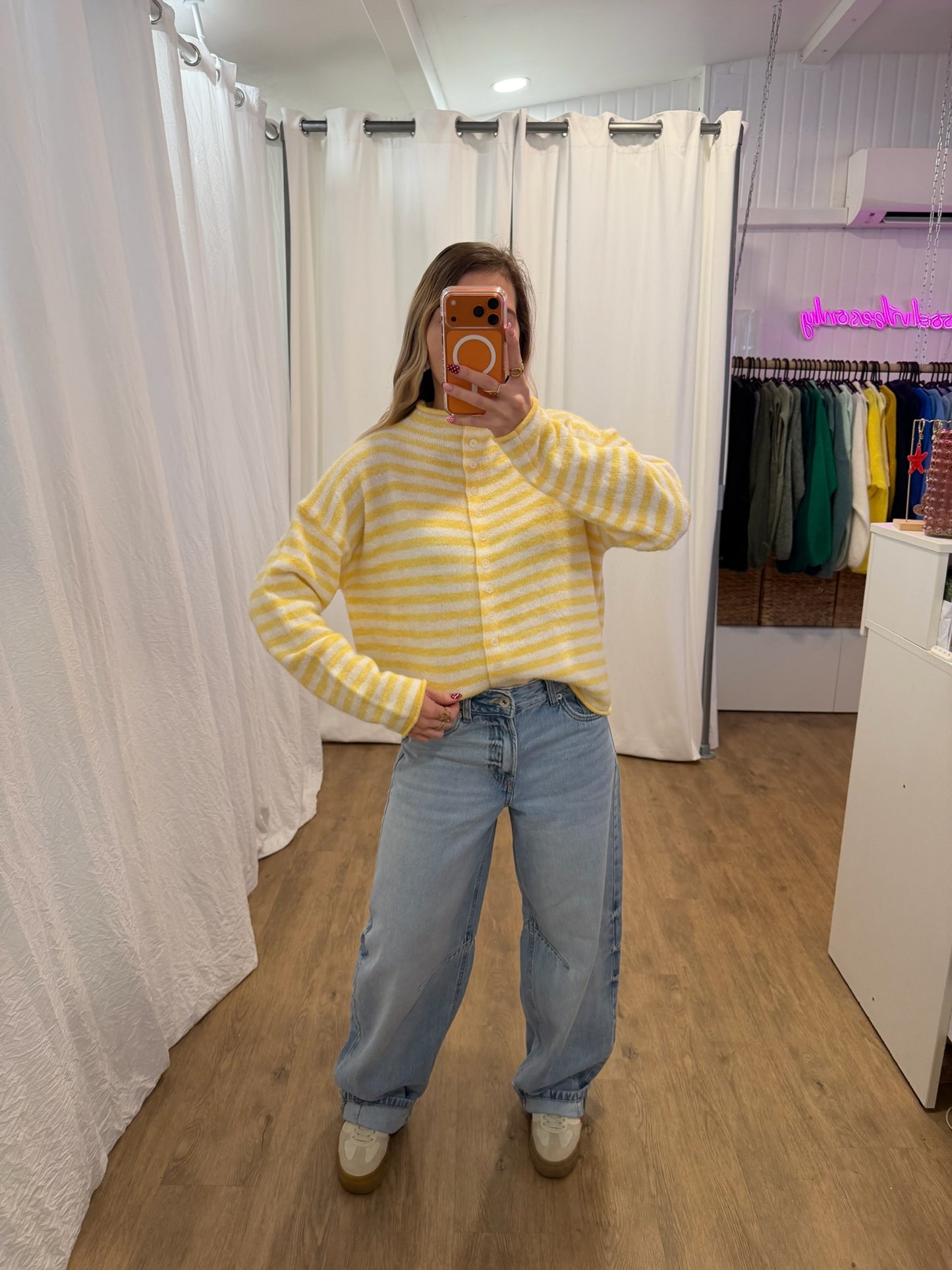 Gilet marinière NOÉLIE Jaune