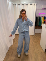 Blouse LENNY vichy bleu