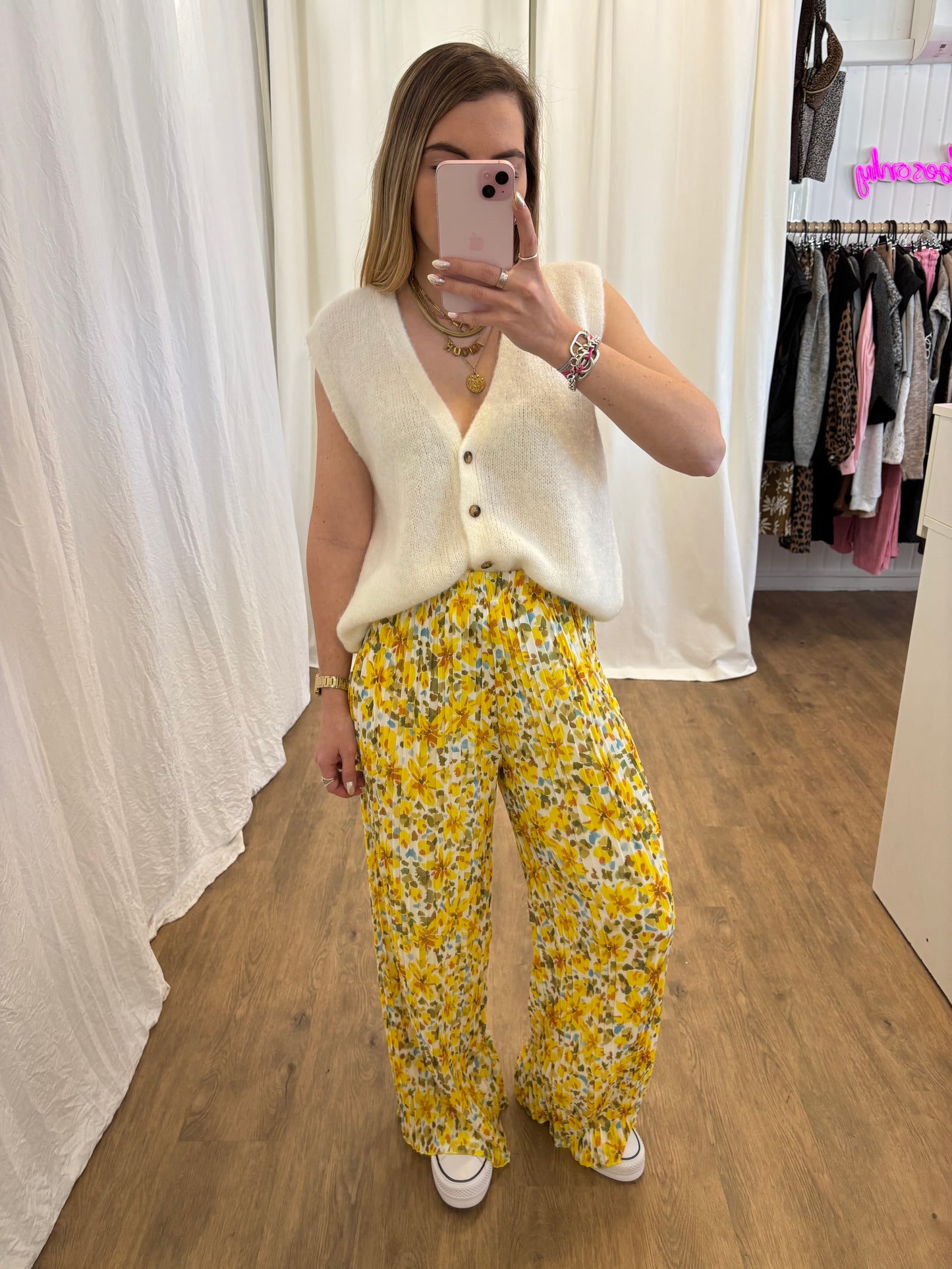 7 - Pantalon plissé BILI Jaune