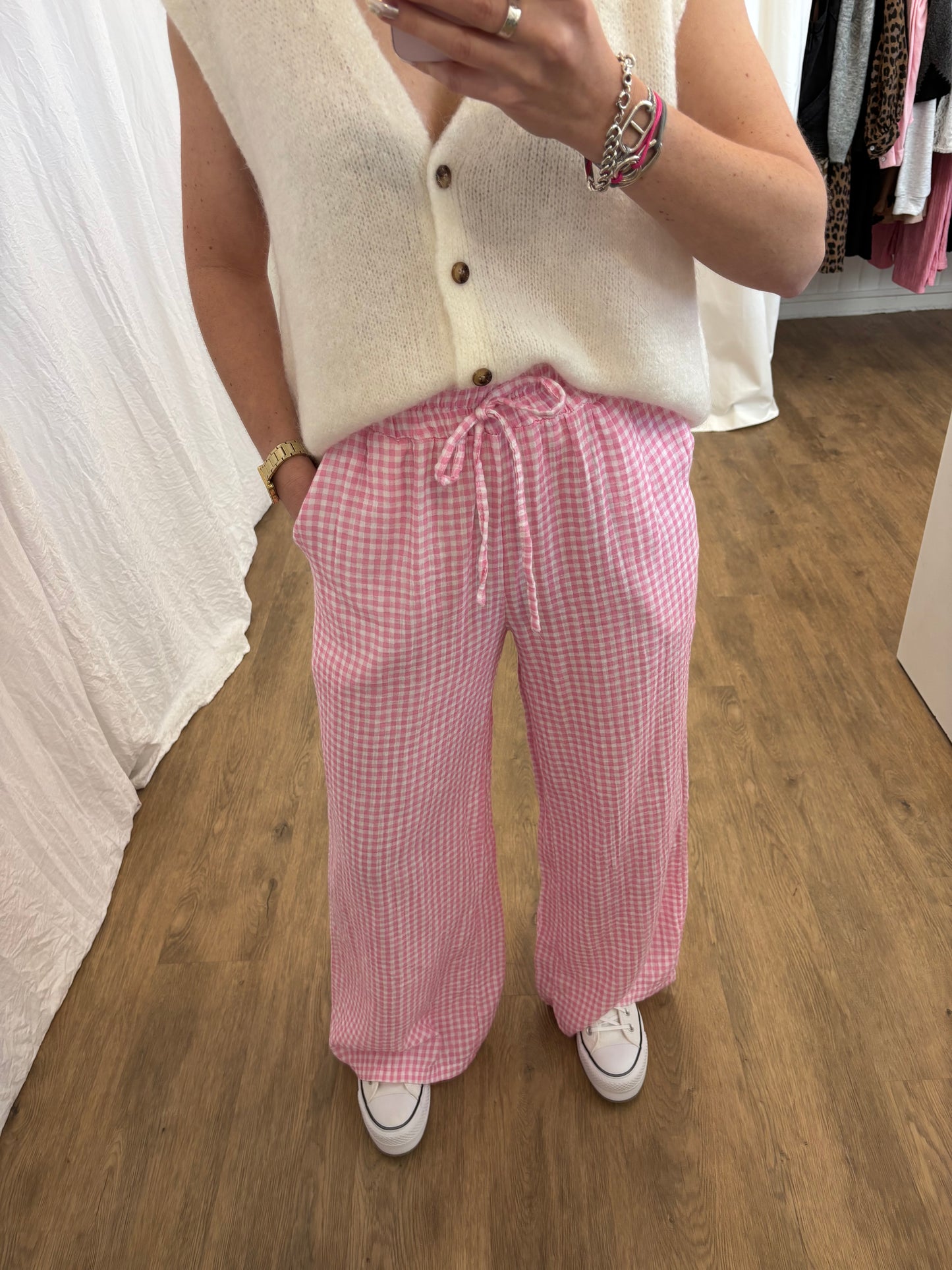 Pantalon NOA Vichy Rose