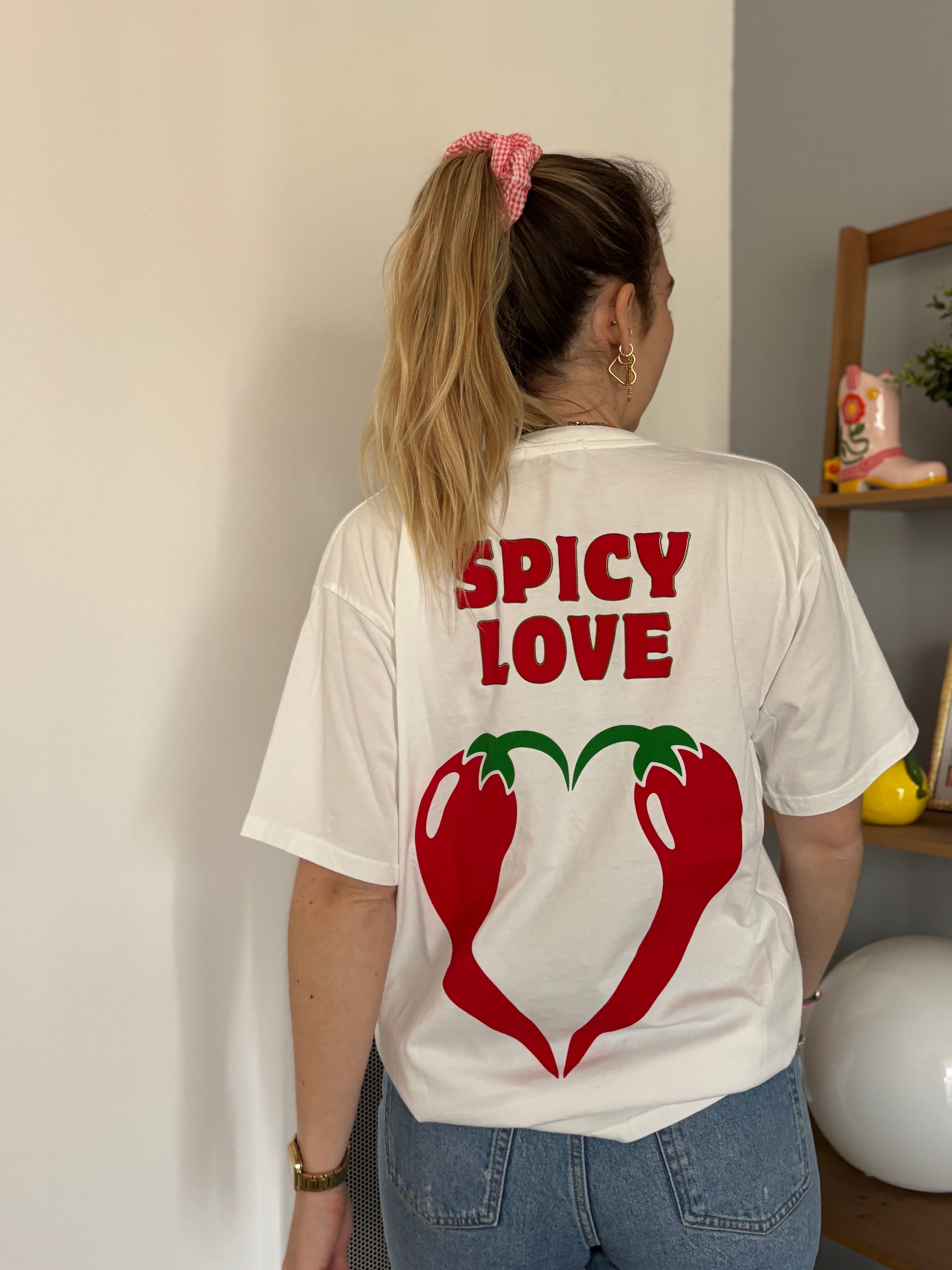 T-shirt SPICY LOVE Blanc ••