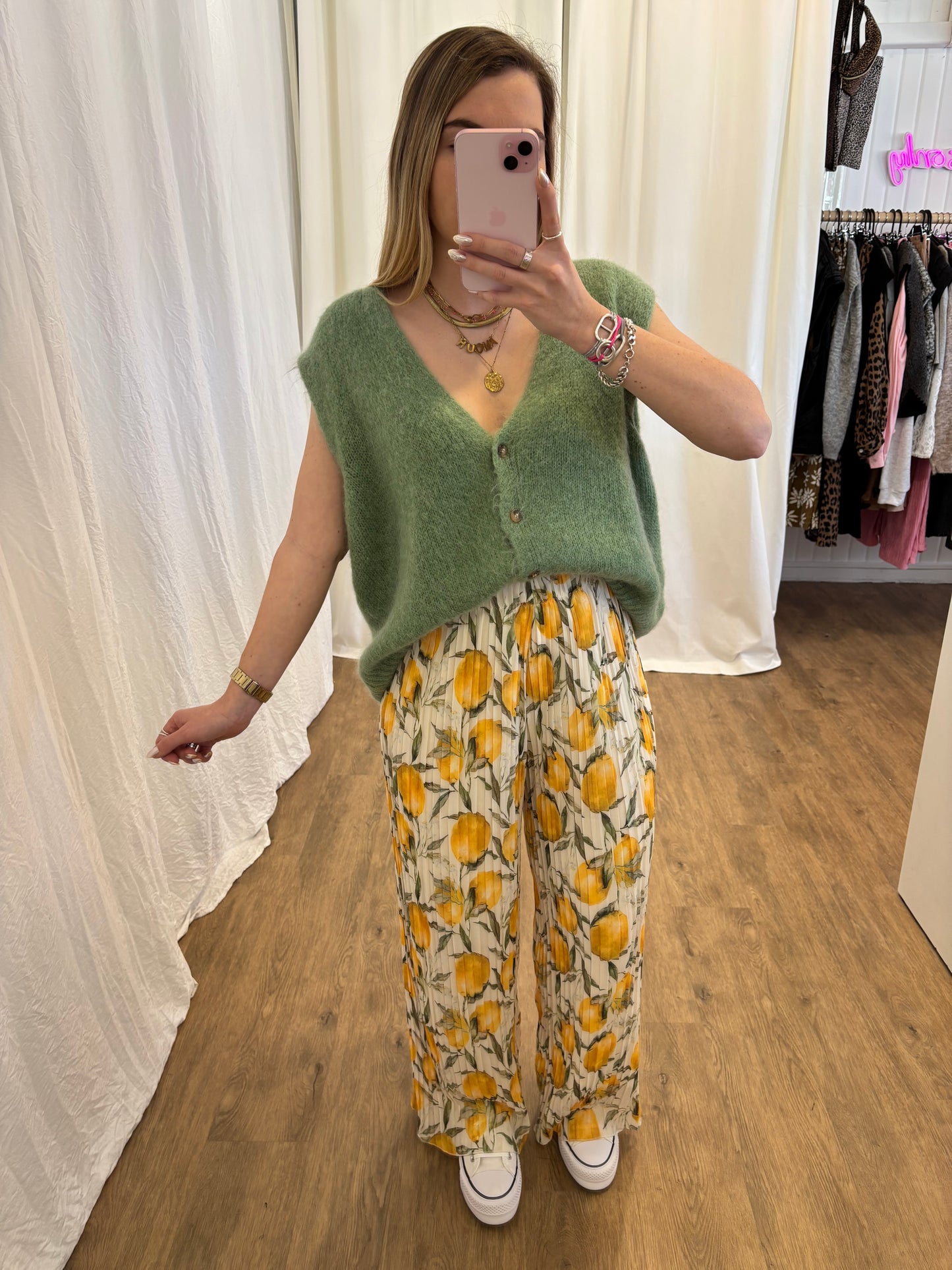 5 - Pantalon plissé BILI Citrons