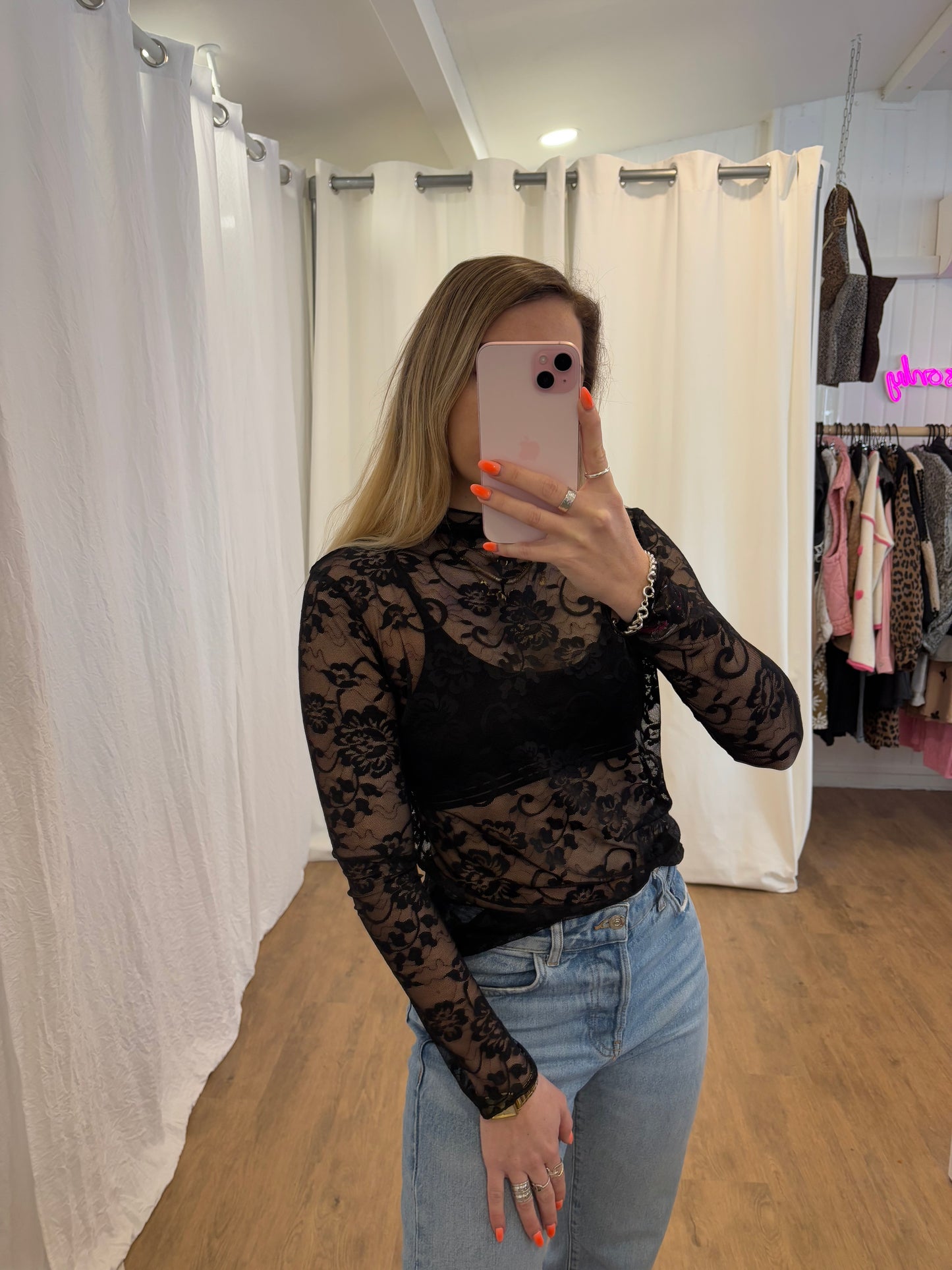 Top dentelle CINDY Noir