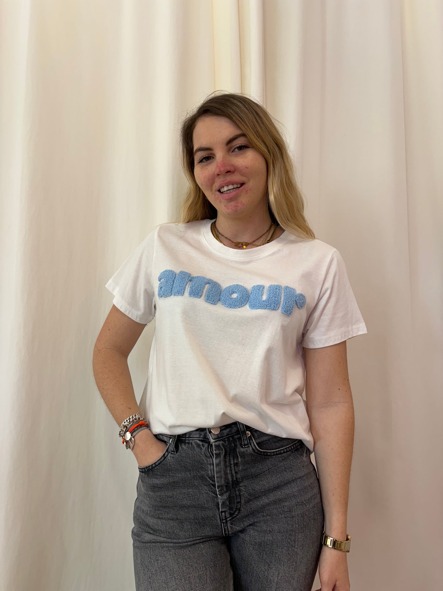 T-shirt AMOUR Bleu ciel