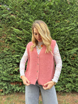 24 - Gilet TOM - Vieux rose