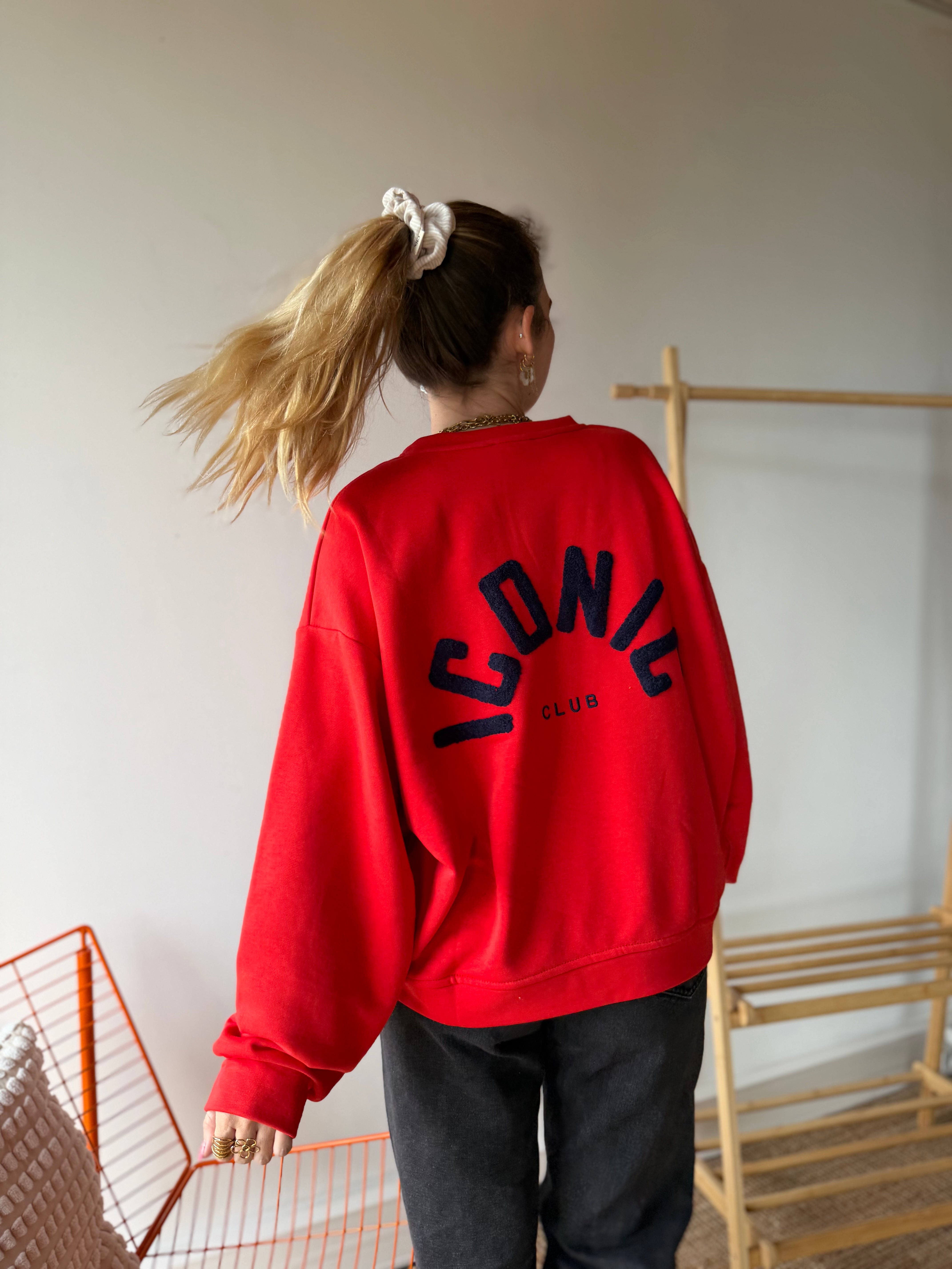 Sweat ICONIC CLUB Rouge