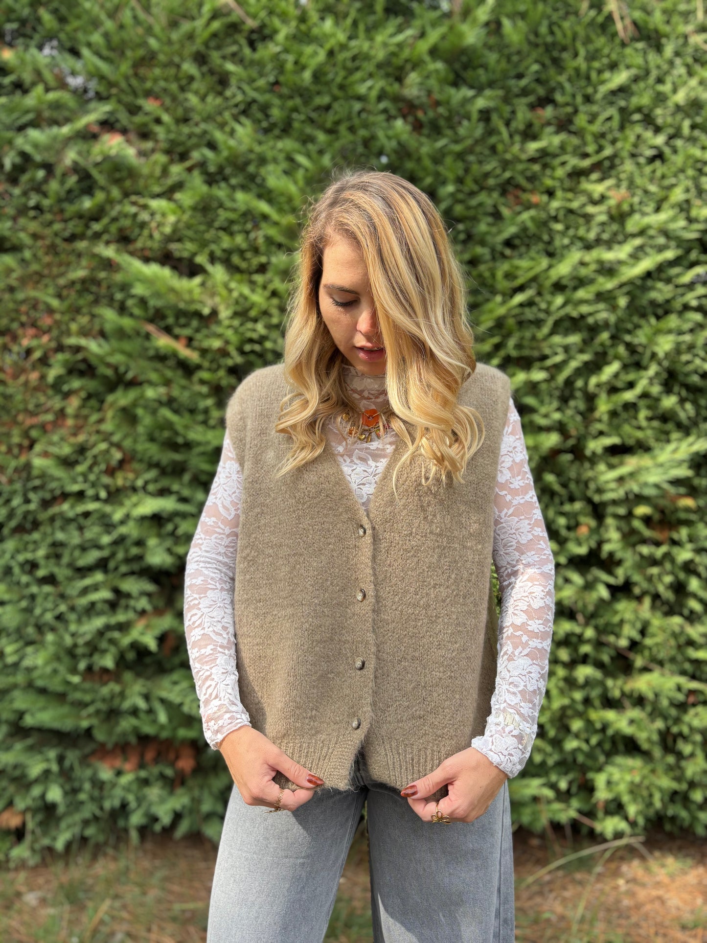 19 - Gilet TOM - Taupe clair