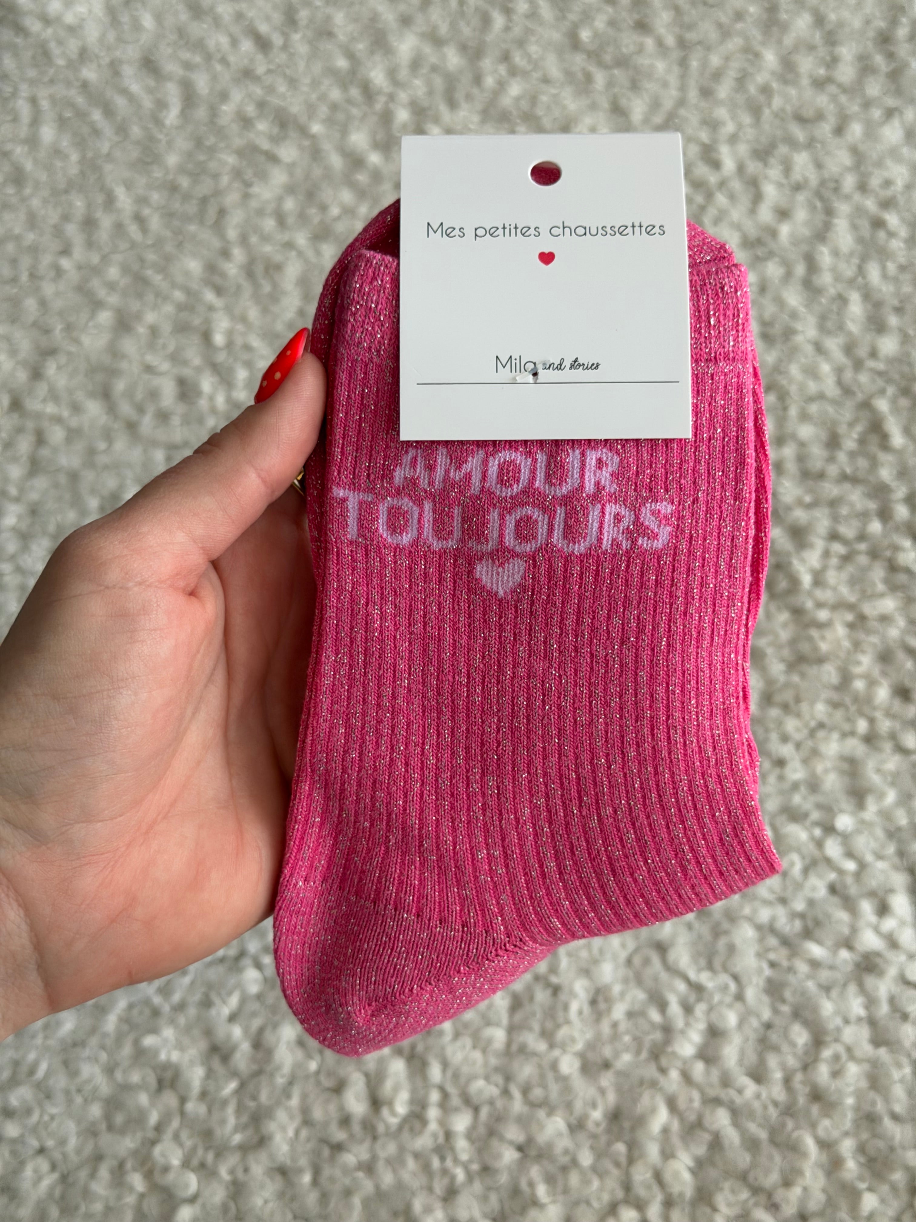 Chaussettes montantes AMOUR TOUJOURS