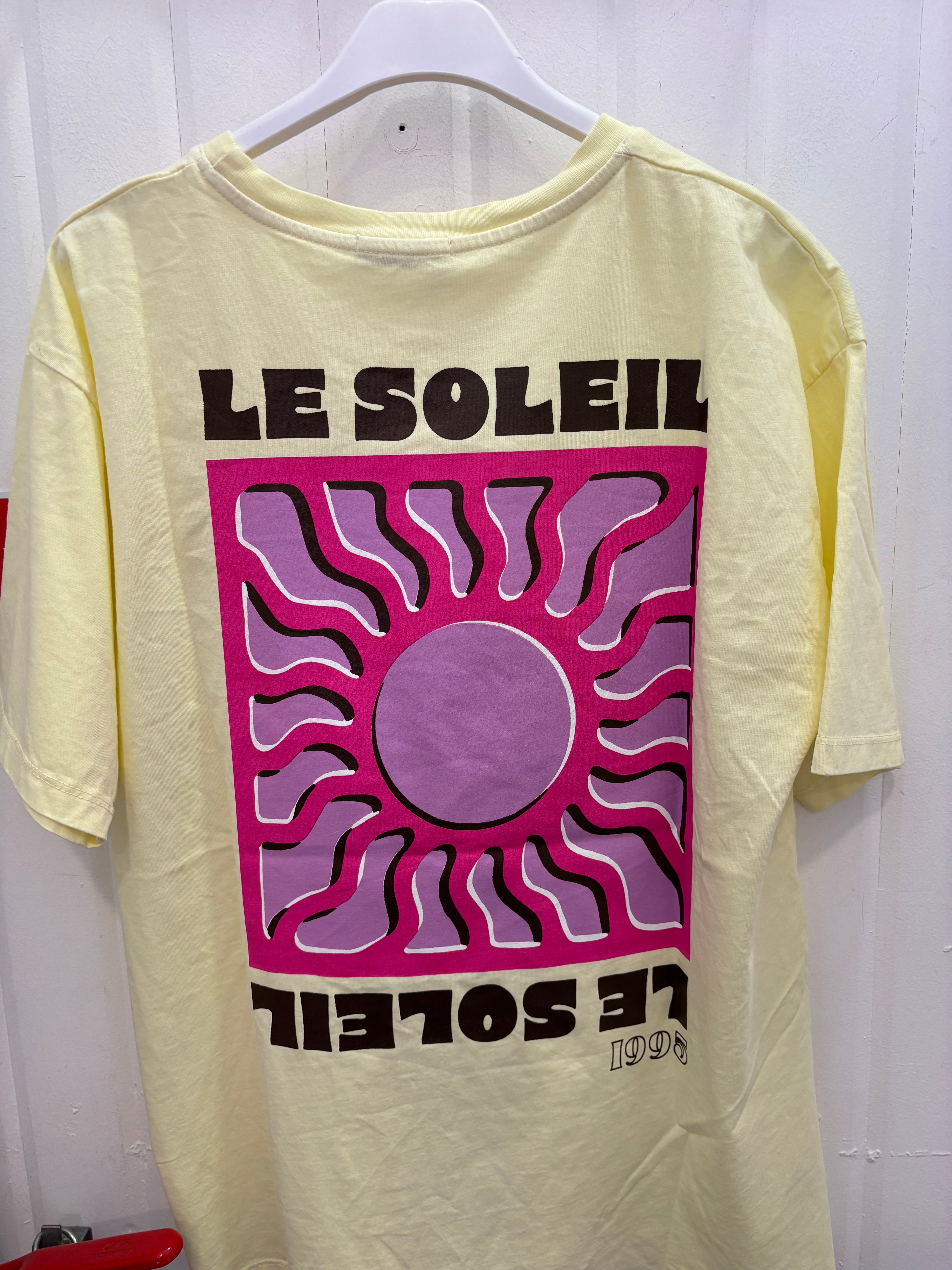 T-shirt SOLEIL Jaune + rose •
