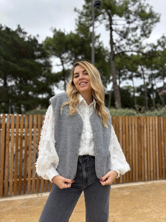 Veste sans manches ABY Gris clair