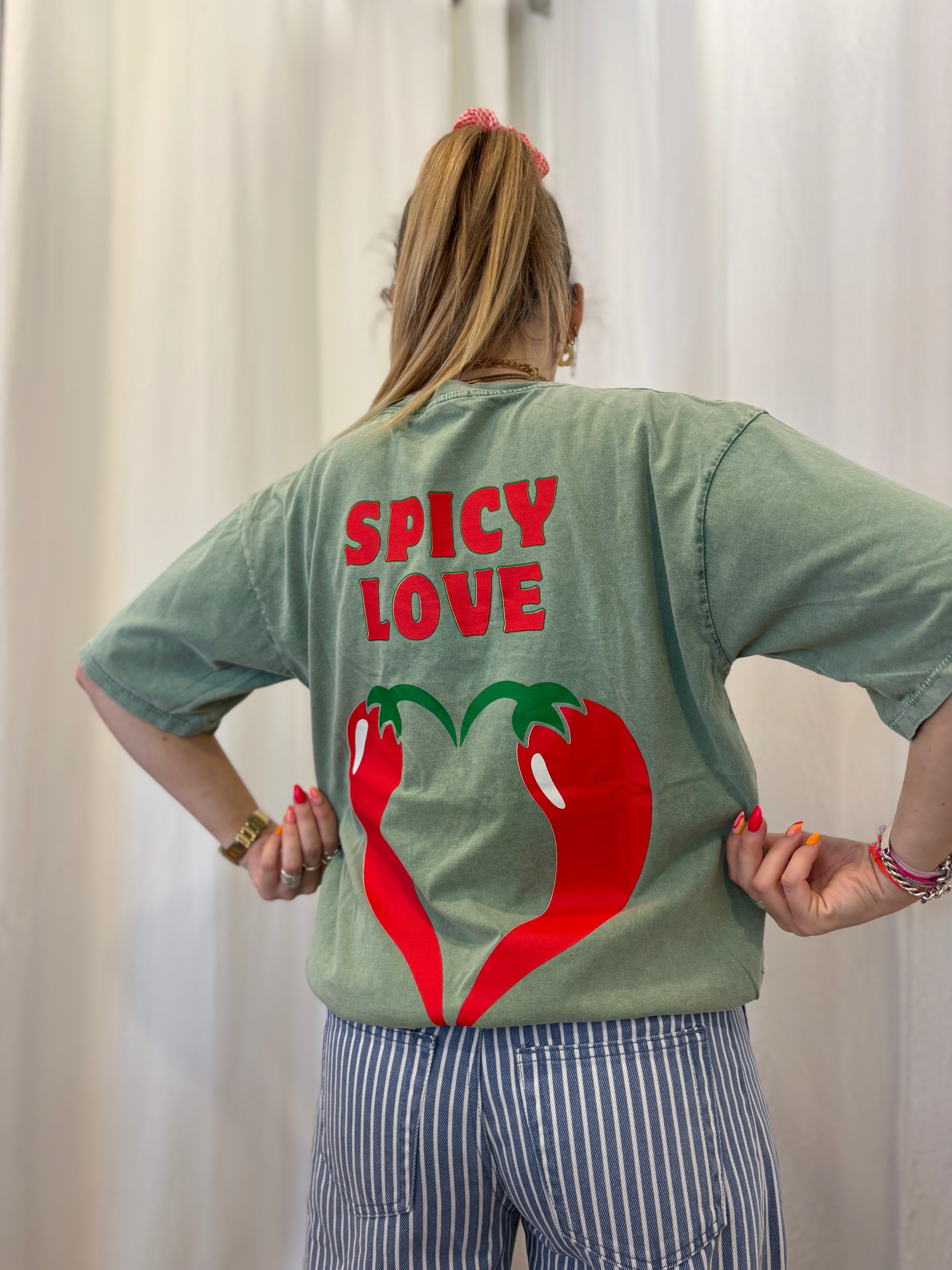 T-shirt SPICY LOVE Vert ••
