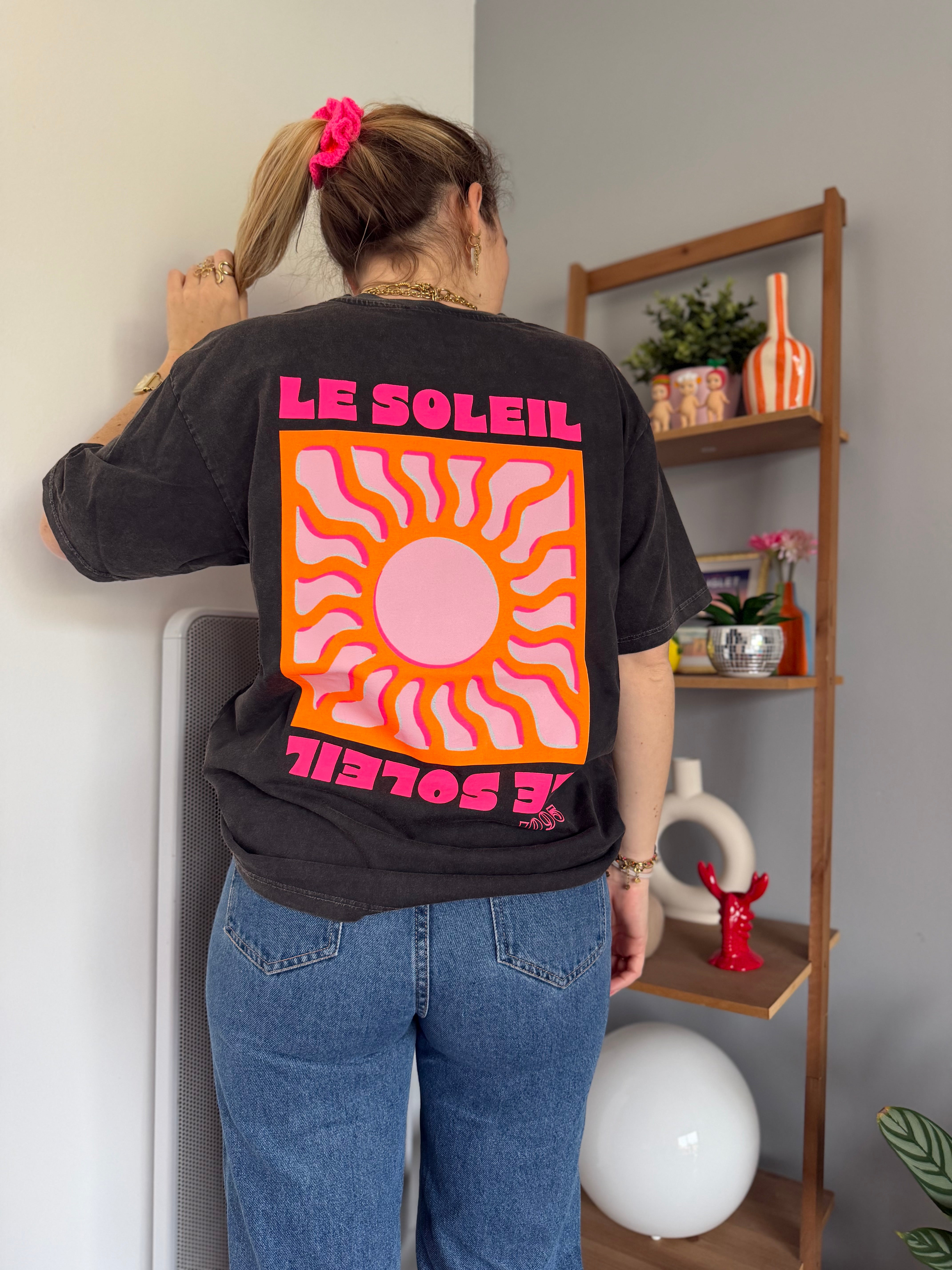 T-shirt SOLEIL (NEW FLUO) Noir