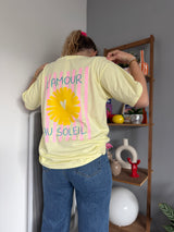 T-shirt AMOUR AU SOLEIL Jaune