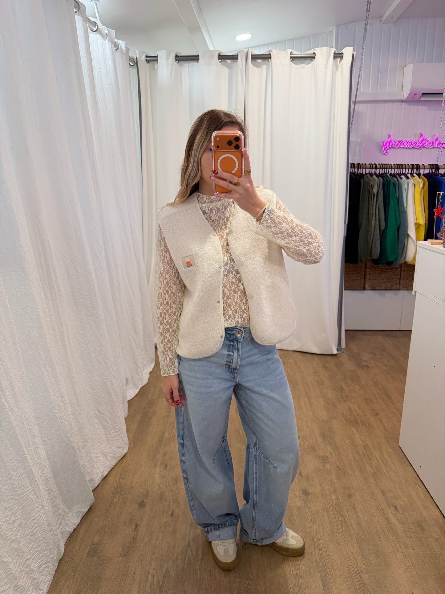 Gilet sans manches ANNA Écru