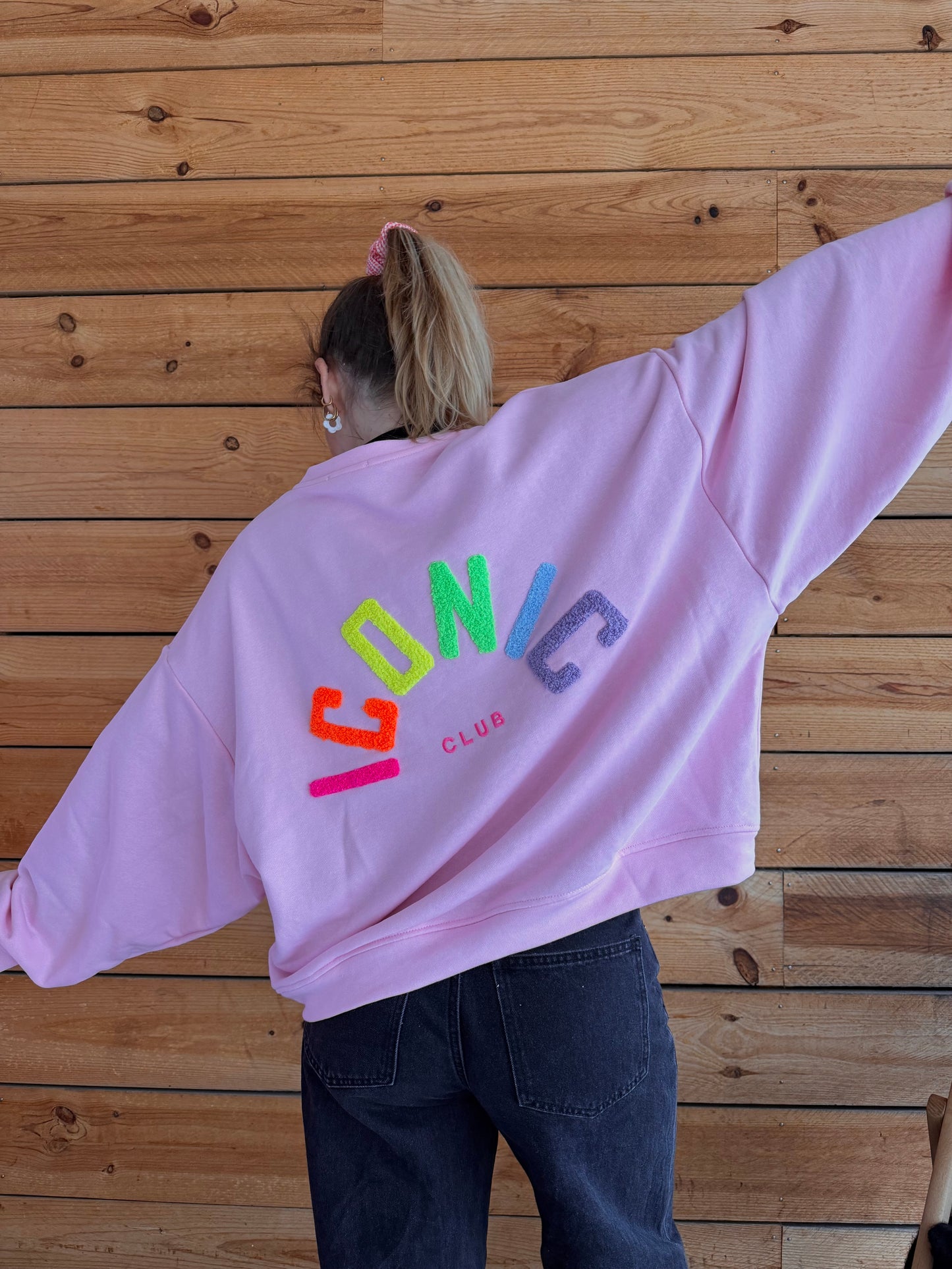 Sweat ICONIC Rose + Multicolore