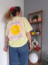 T-shirt AMOUR AU SOLEIL Jaune