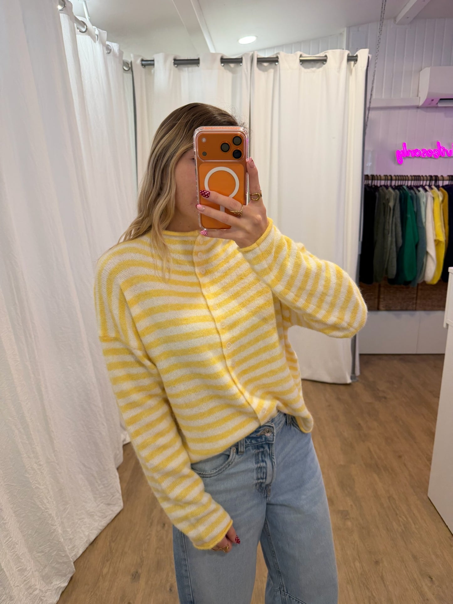 Gilet marinière NOÉLIE Jaune