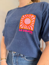 T-shirt SOLEIL (NEW FLUO) Bleu Marine