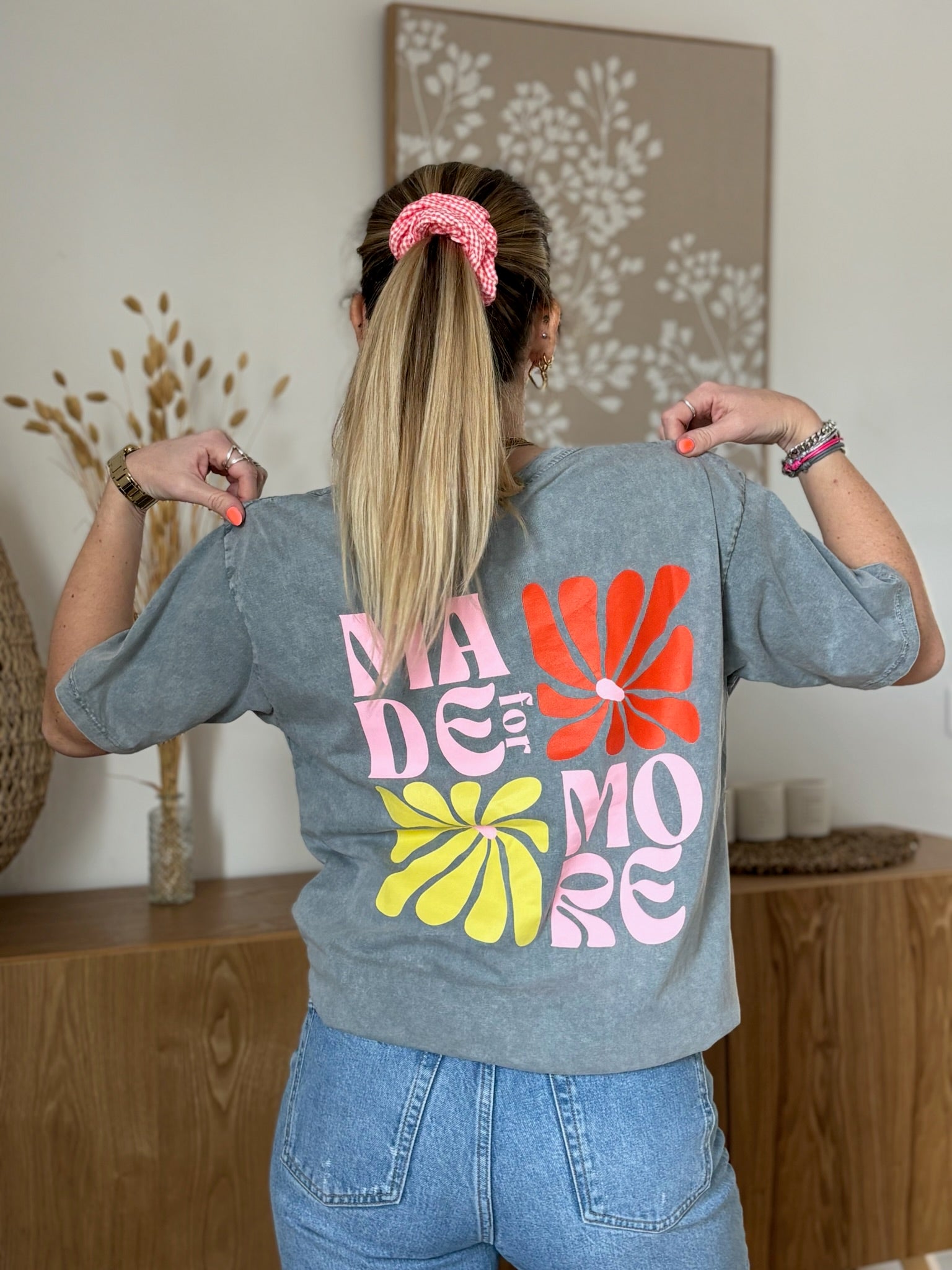 T-shirt MADE FOR MORE Gris ••
