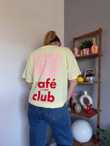 T-shirt CAFÉ CLUB Jaune