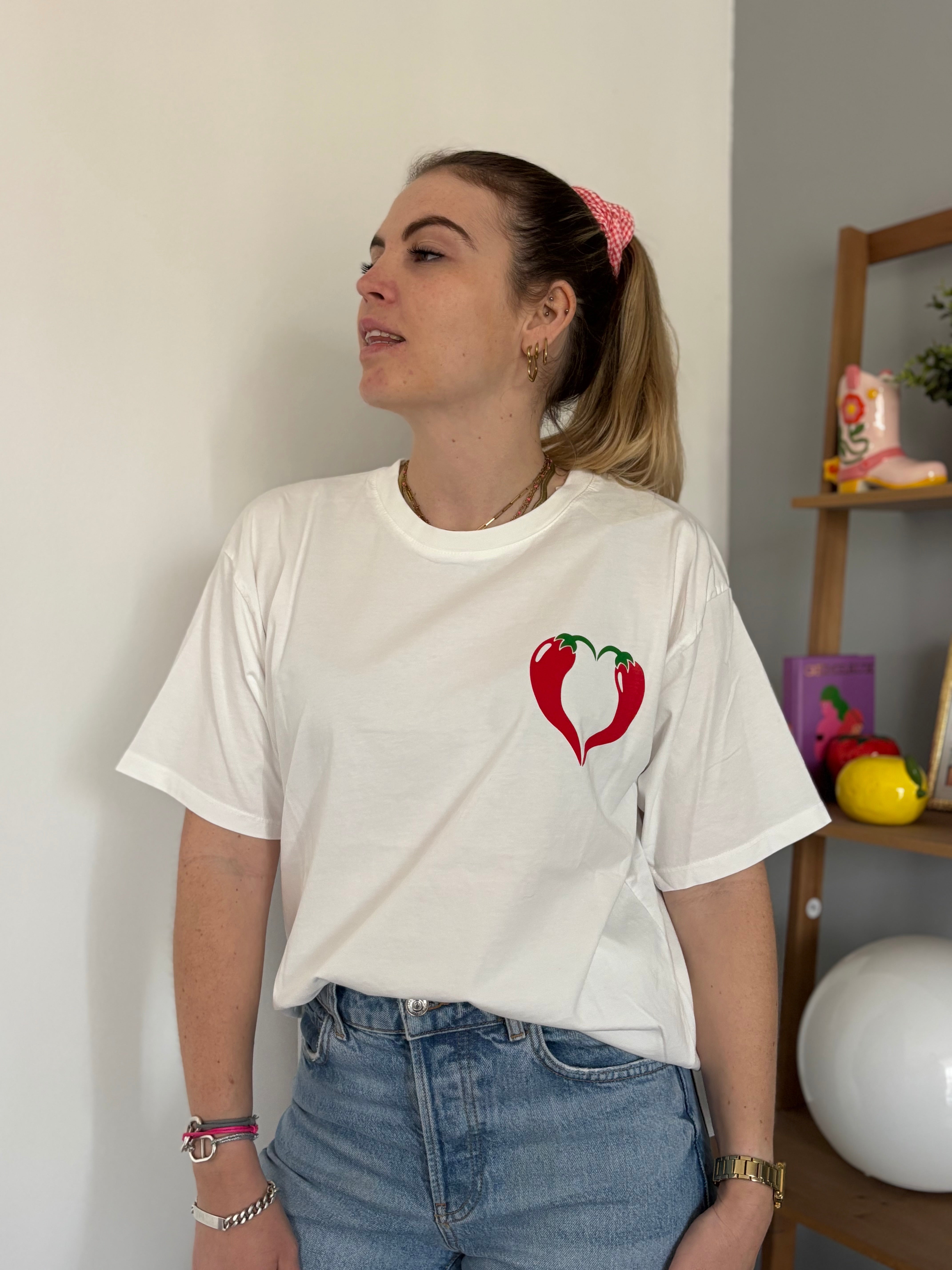 T-shirt SPICY LOVE Blanc ••