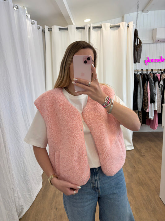 Veste sans manches ABY Rose clair
