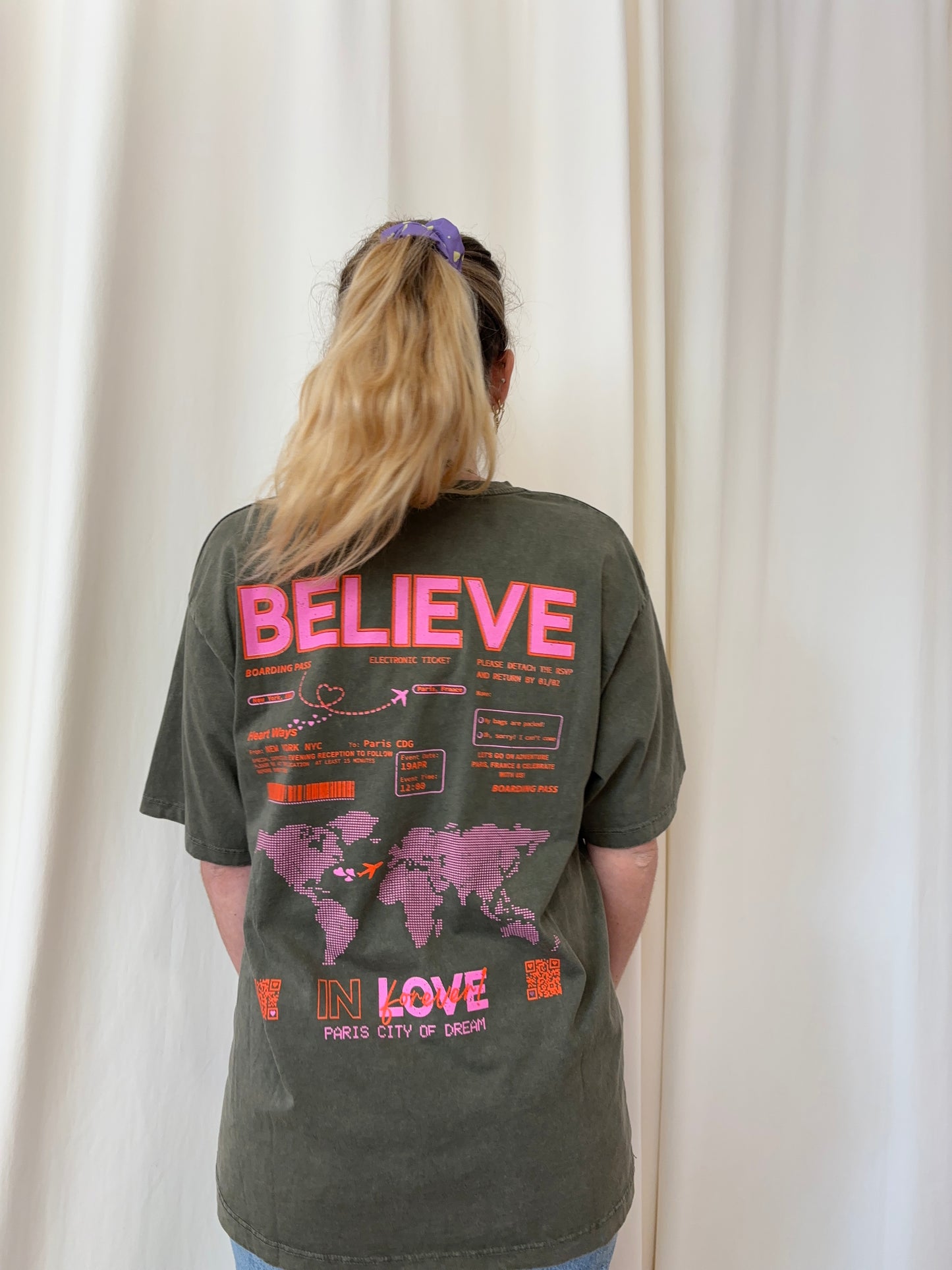 T-shirt BELIEVE IN LOVE Kaki