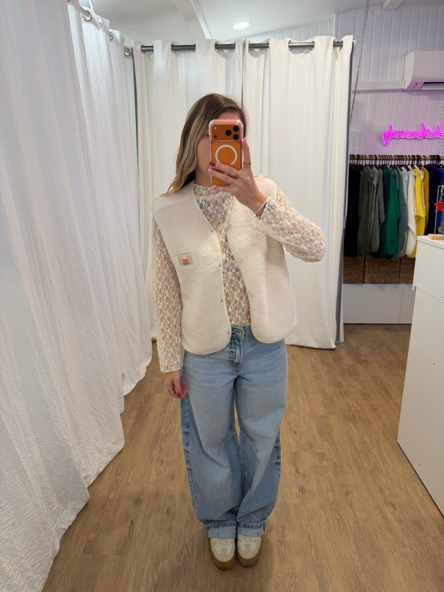 Gilet sans manches ANNA Écru