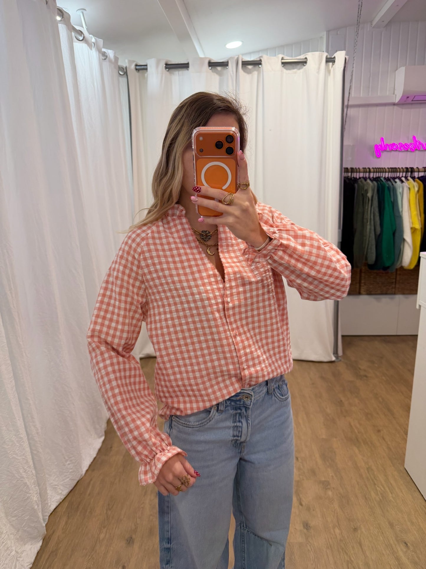 Blouse LENNY vichy rose