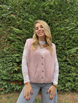 48 - Gilet TOM - Vieux rose clair