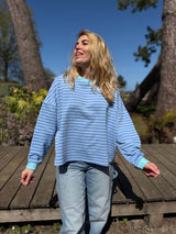 T-shirt marinière SARAH Bleu + Bleu