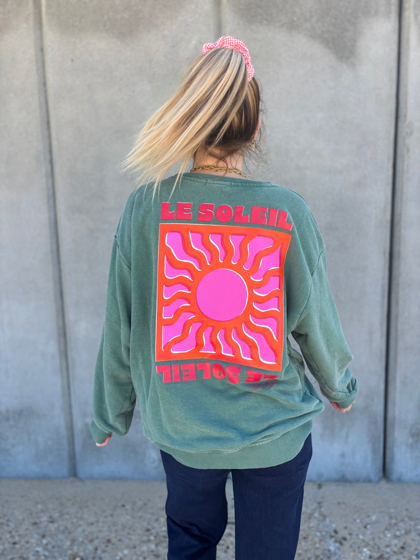 Sweat SOLEIL Vert bouteille