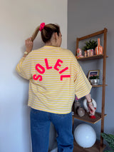 T-shirt marinière SOLEIL Jaune + Beige