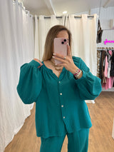 Blouse LYA Bleu canard