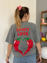 T-shirt SPICY LOVE Gris ••