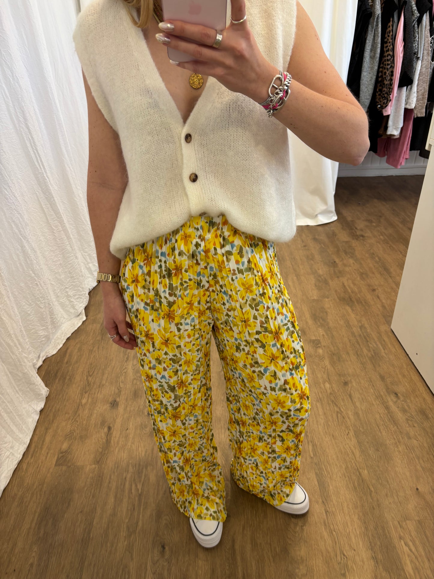 7 - Pantalon plissé BILI Jaune