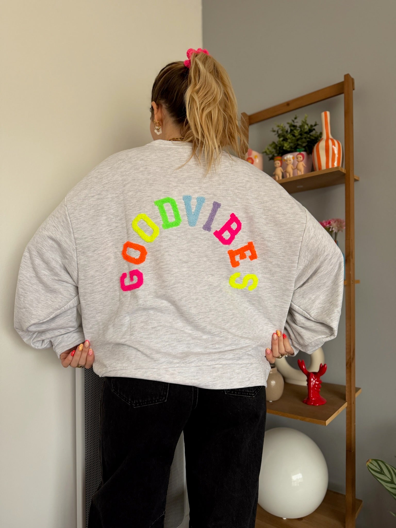 Sweat GOOD VIBES Gris