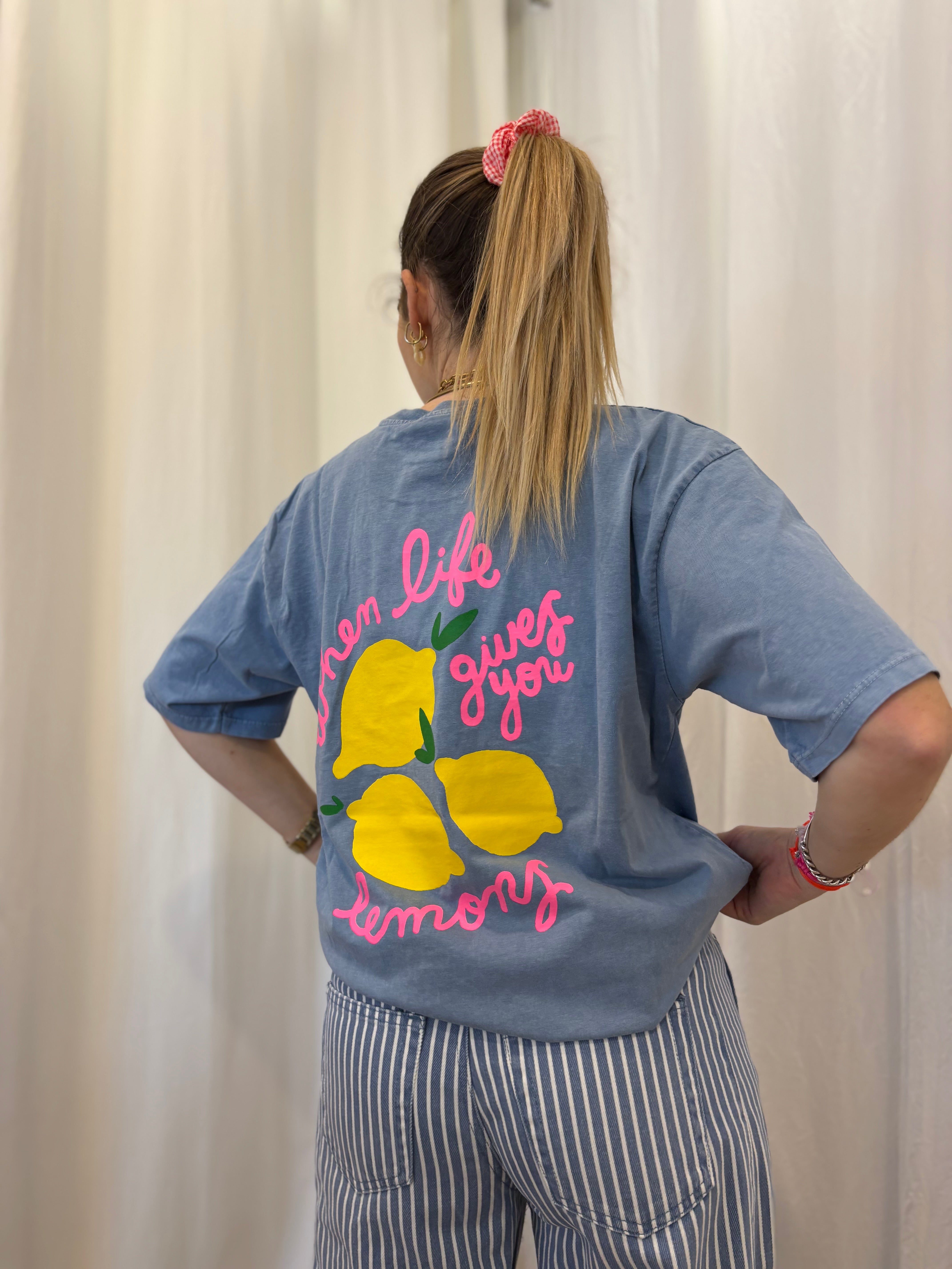 T-shirt LEMONS Bleu •